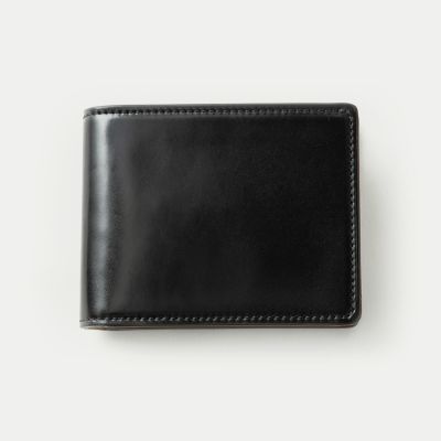 コードバン コンパクト二つ折り財布 - Black - | ETiAM