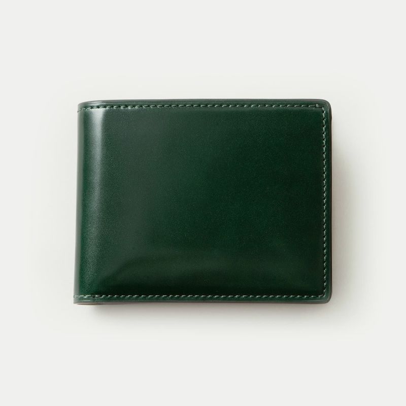 コードバン 二つ折り財布 - British Green - | ETiAM