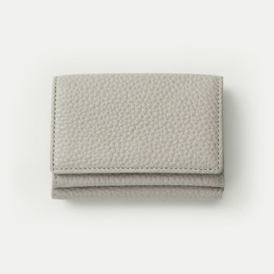 シュリンク ラウンドジップ長財布 - Light Gray - | ETiAM