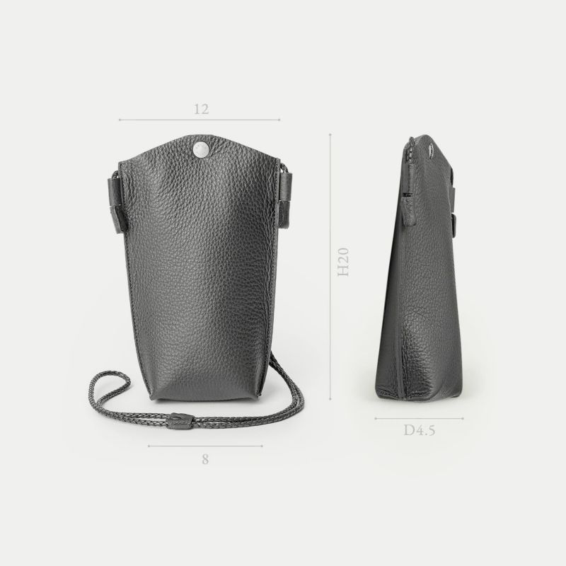 シュリンク モバイルショルダーバッグ《Shell》 - Black - | ETiAM