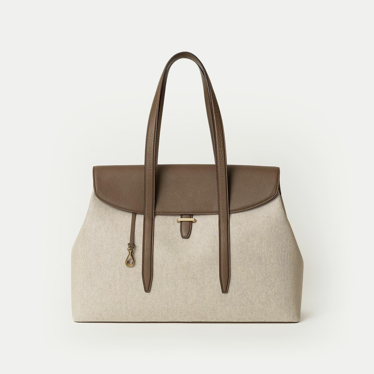 キャンバス フラップトートバッグ(L)《Embrace》 - Oak -