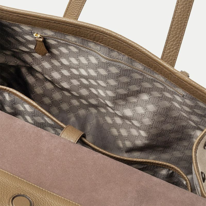 キャンバス フラップトートバッグ(L)《Embrace》 - Oak - | ETiAM
