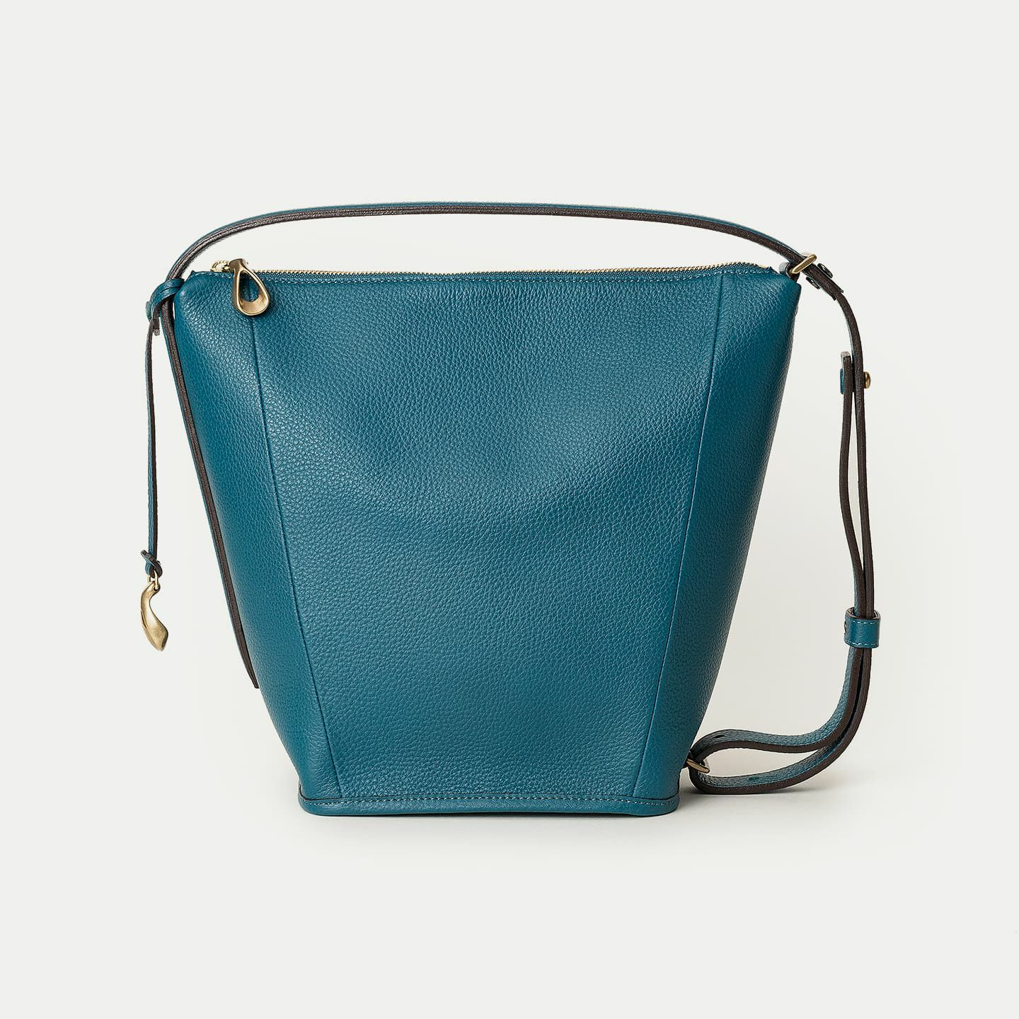 シュリンク ハンド&スリングバッグ《Buddy》 - Turquoise Blue - | ETiAM