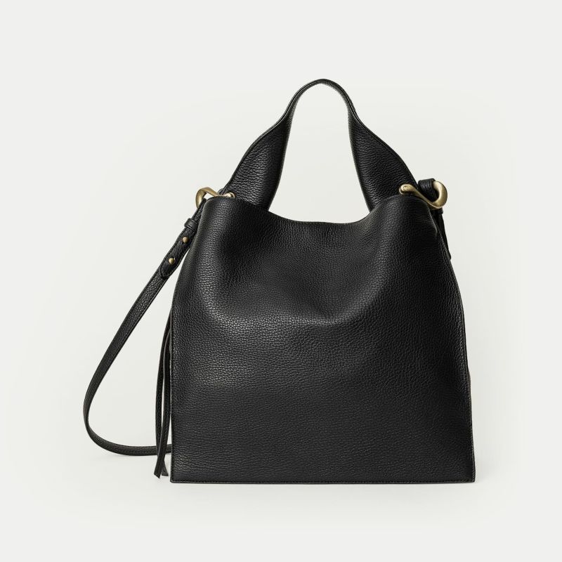 シュリンク ハンドバッグ（L）《Cordial》 - Black -