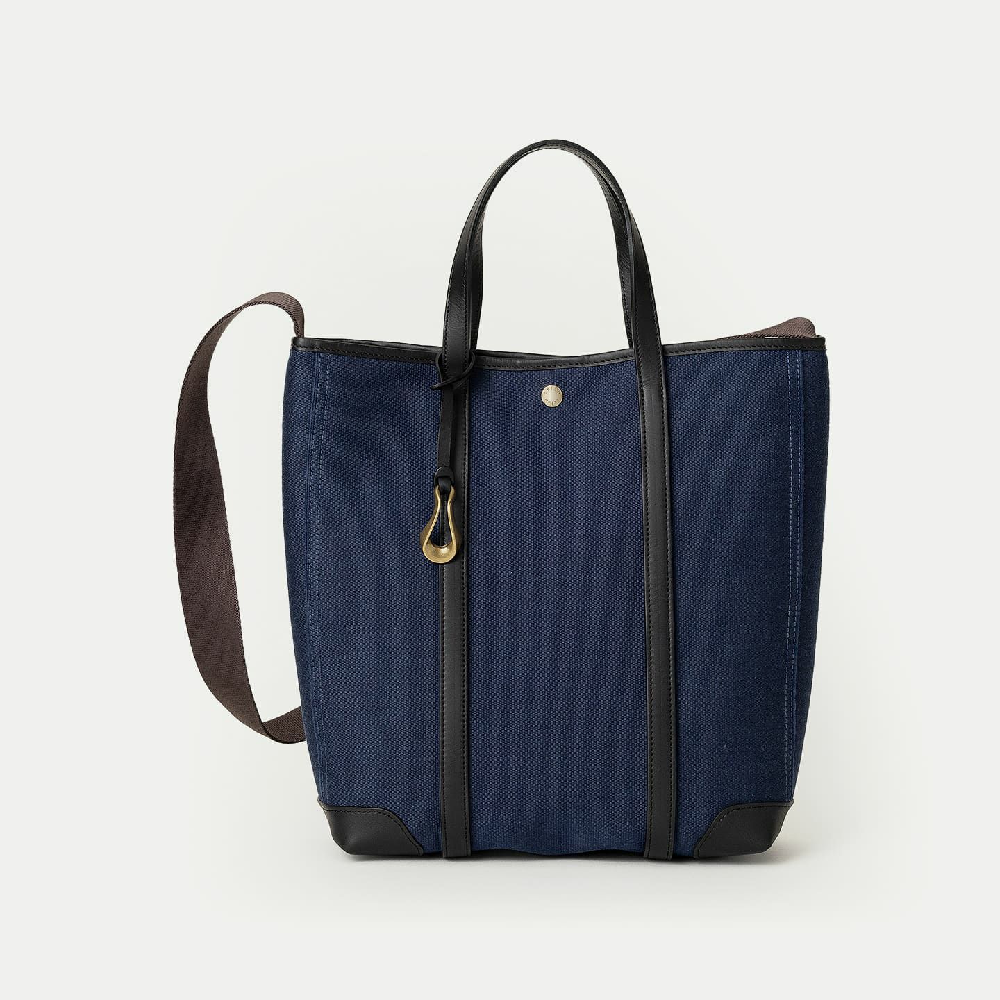 エラスティック（綿） 縦型トートバッグ《Endeavor》 - Navy - | ETiAM