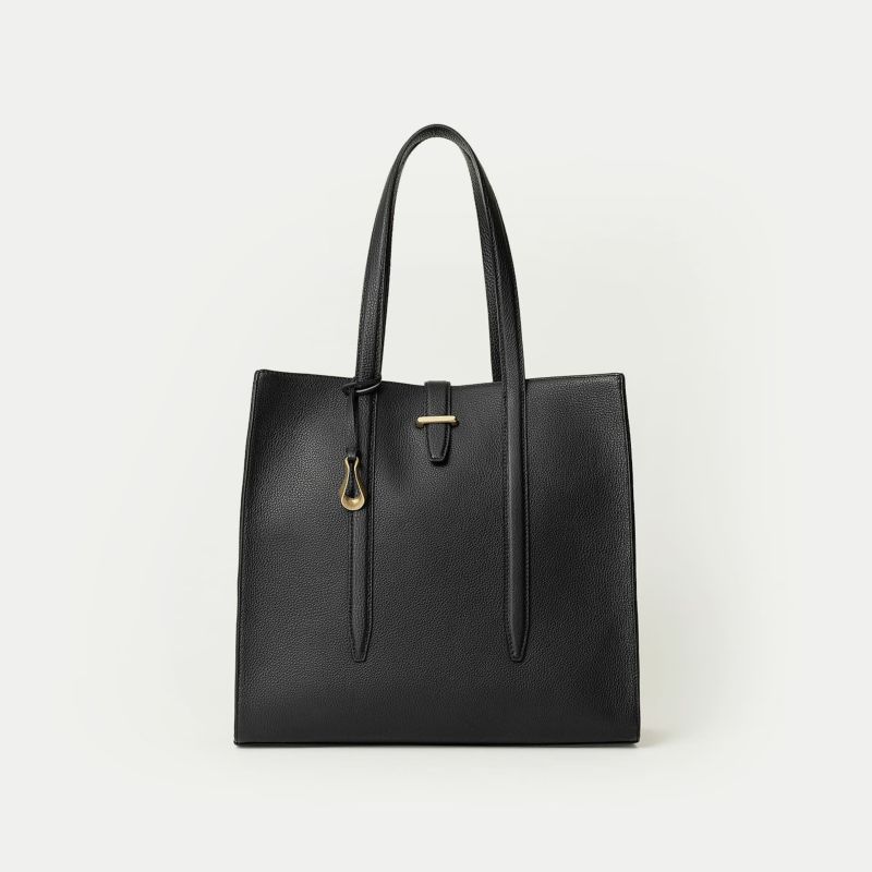 シュリンク 縦型トートバッグ《Advance》 - Black -