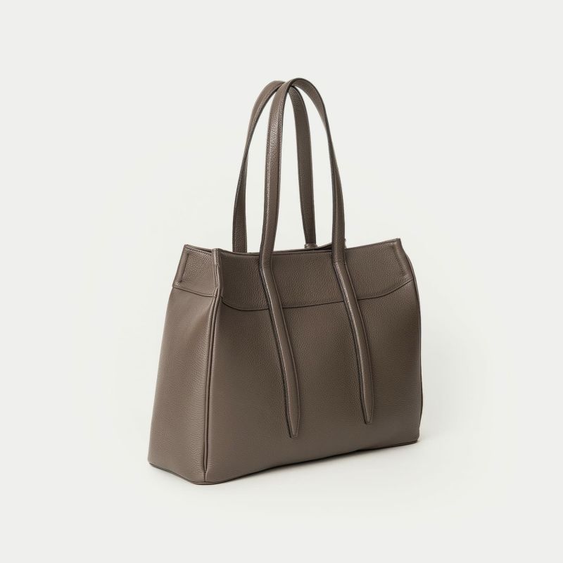 シュリンク トートバッグ《Raise》 - Taupe - | ETiAM