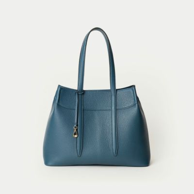 シュリンク トートバッグ《Raise》 - Turquoise Blue - | ETiAM