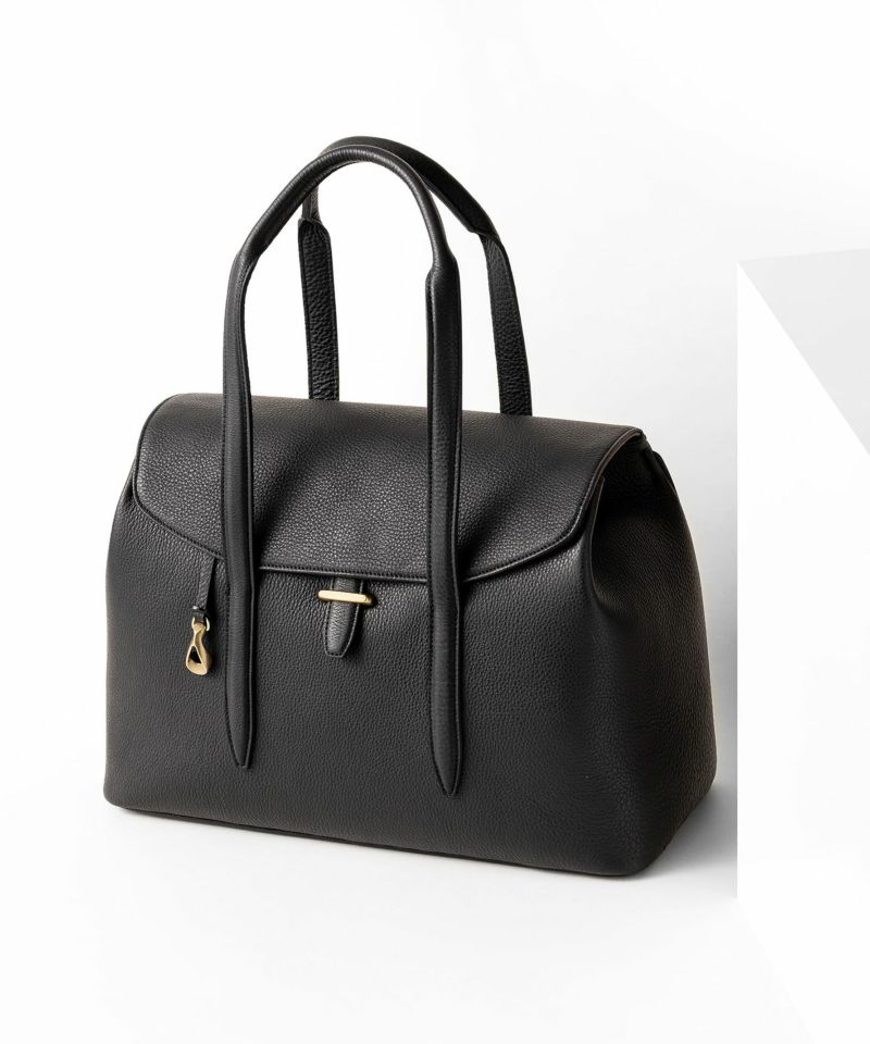 シュリンク フラップトートバッグ(S)《Embrace》 - Black -