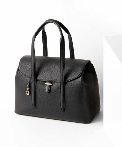 シュリンク フラップトートバッグ(S)《Embrace》 - Black - | ETiAM