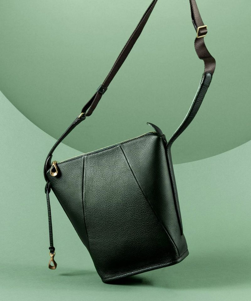 シュリンク ミニショルダーバッグ《Swing》 - British Green -