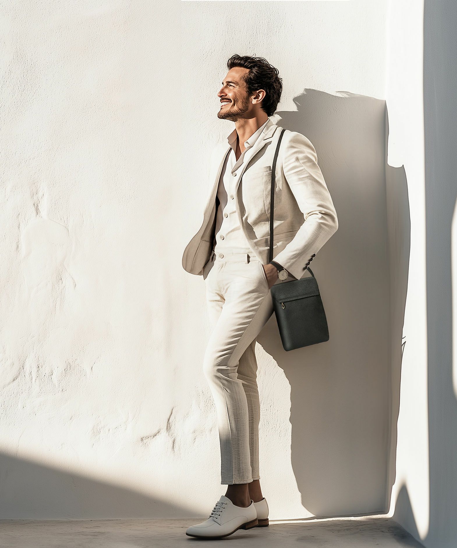 シュリンク 縦型ショルダーバッグ《Grace》 - British Green -