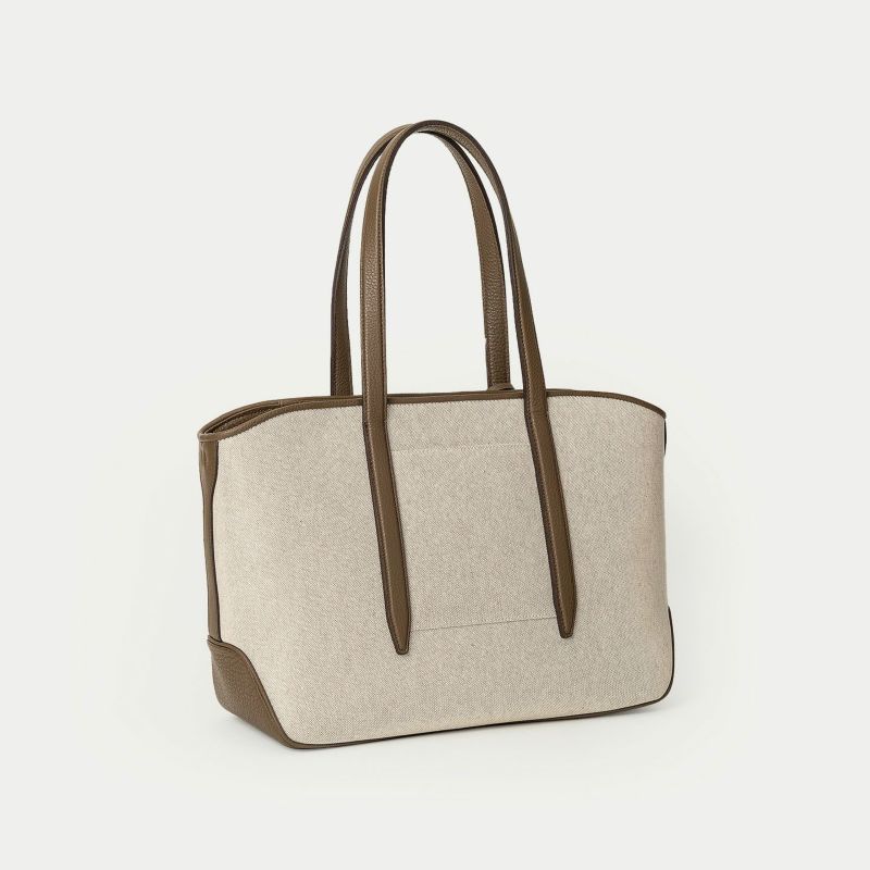 キャンバス ファスナートートバッグ（S）《Flexi》 - Oak - | ETiAM
