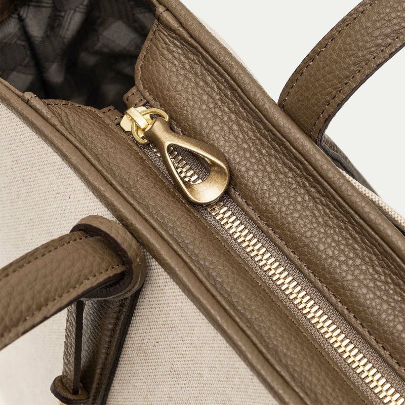 キャンバス ファスナートートバッグ（S）《Flexi》 - Oak - | ETiAM