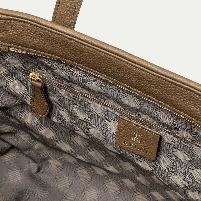 かばん　ベージュ キャンバス ファスナートートバッグ（L）《Flexi》 - Oak - | ETiAM
