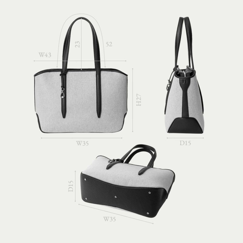 キャンバス ファスナートートバッグ（S）《Flexi》 - Oak - | ETiAM