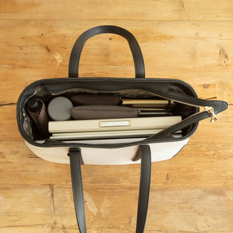 キャンバス ファスナートートバッグ（L）《Flexi》 - Oak - | ETiAM
