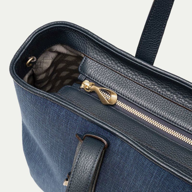 インテリアファブリック ファスナートートバッグ（L）《Flexi》 - Dark