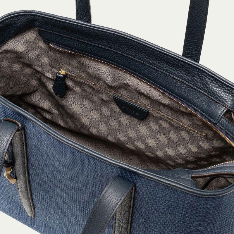 インテリアファブリック ファスナートートバッグ（L）《Flexi》 - Dark