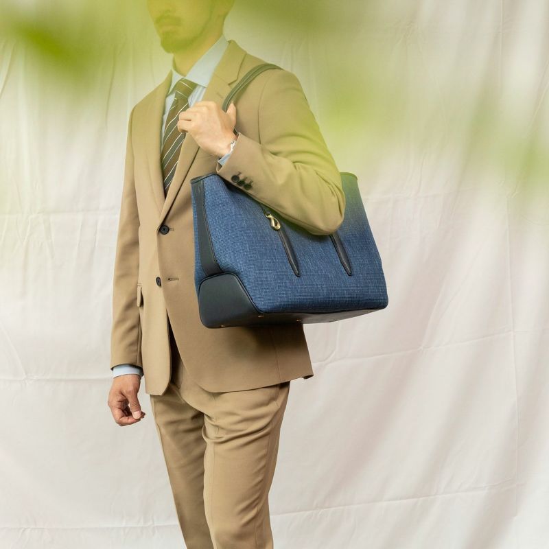 インテリアファブリック ファスナートートバッグ（L）《Flexi》 - Dark