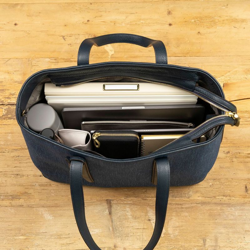 インテリアファブリック ファスナートートバッグ（L）《Flexi》 - Dark