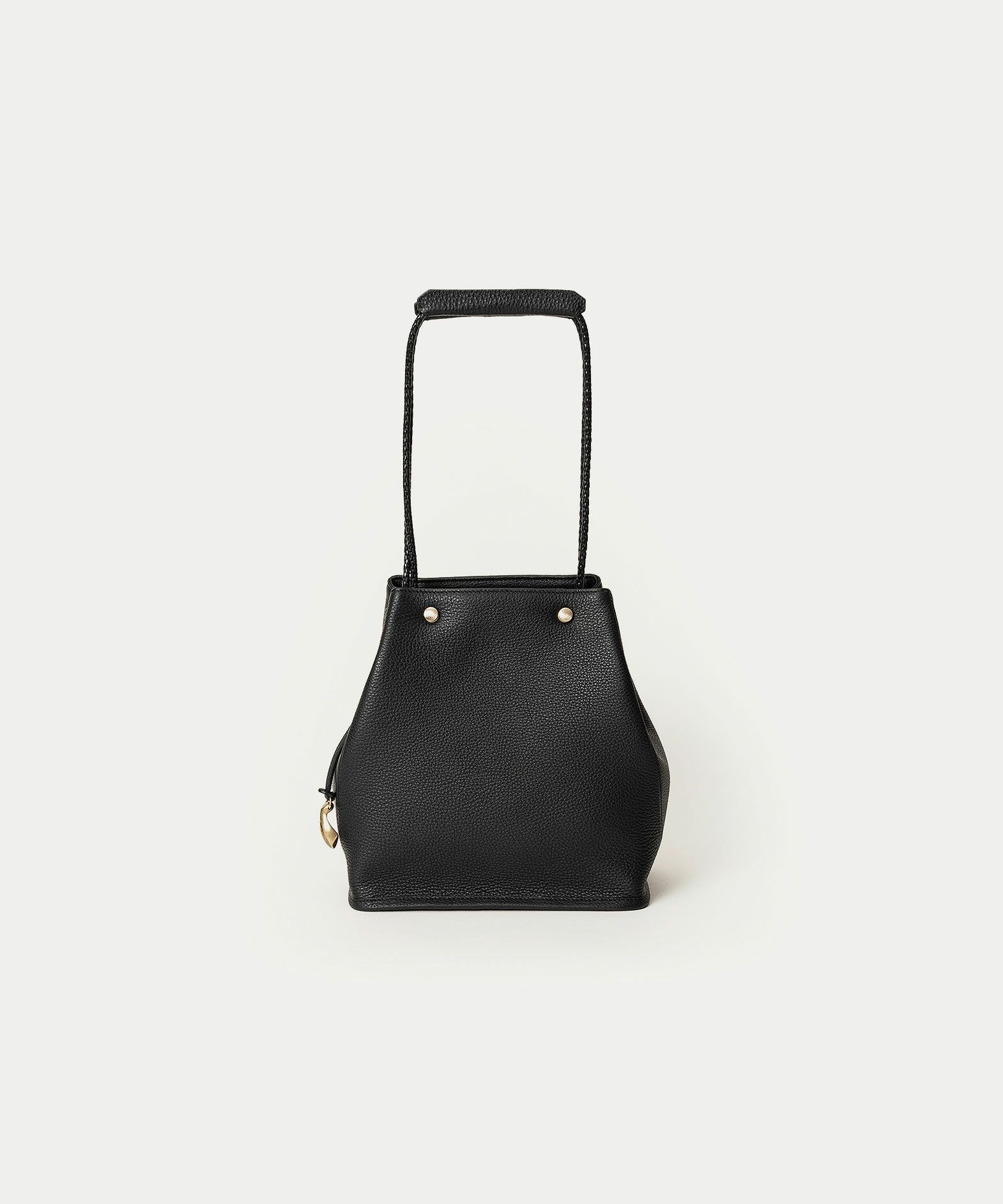 シュリンク ドローストリングバッグ《Cocoon》 - Black -