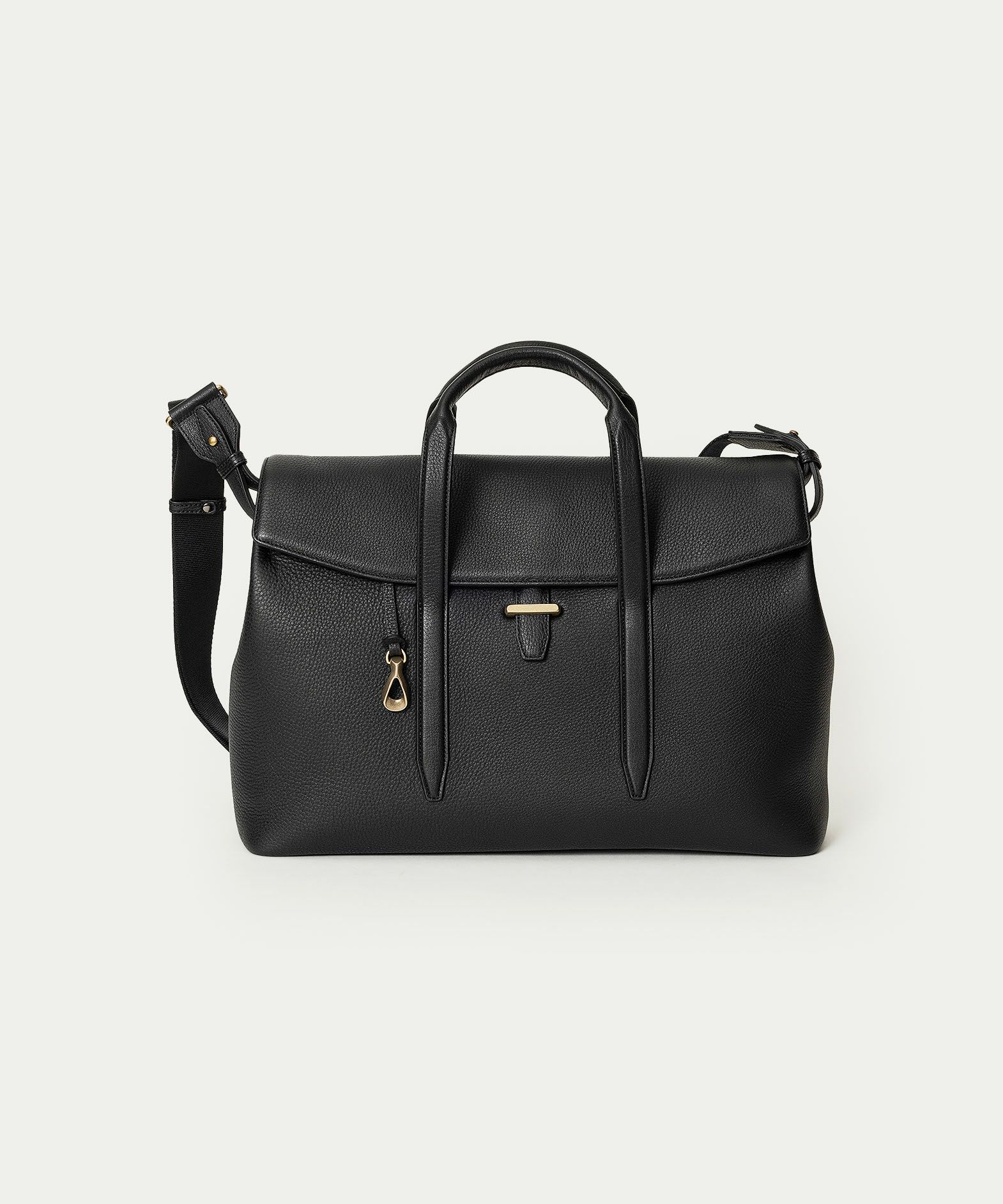 シュリンク フラップブリーフケース《Bliss》 - Black -