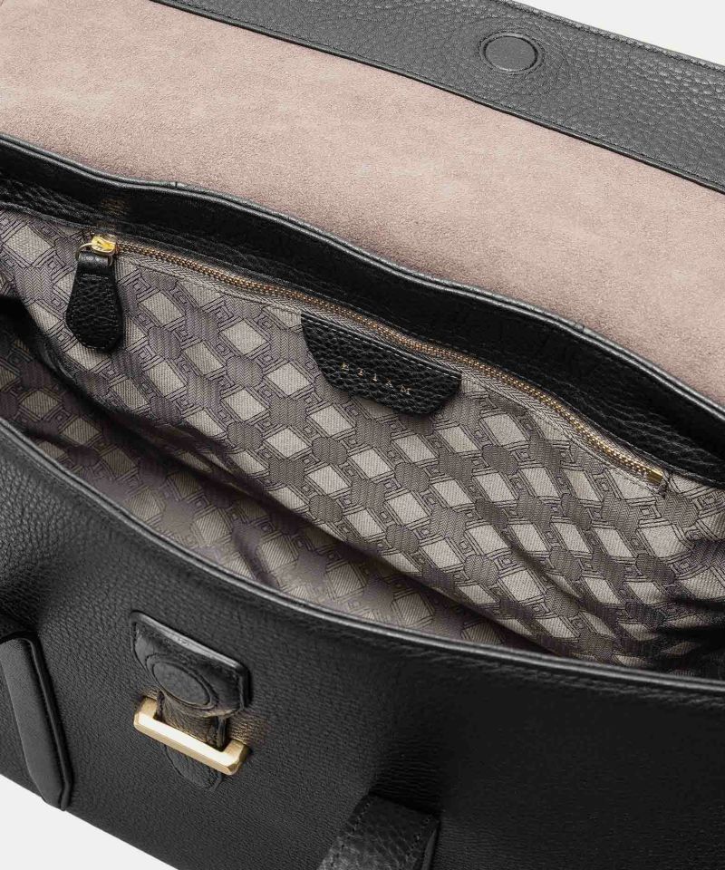 シュリンク フラップブリーフケース《Bliss》 - Black - | ETiAM