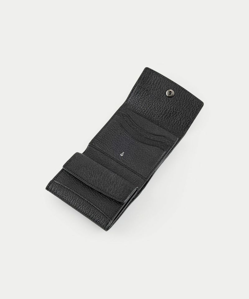 シェーブル 三つ折り財布 《Prior》 - Black - | ETiAM