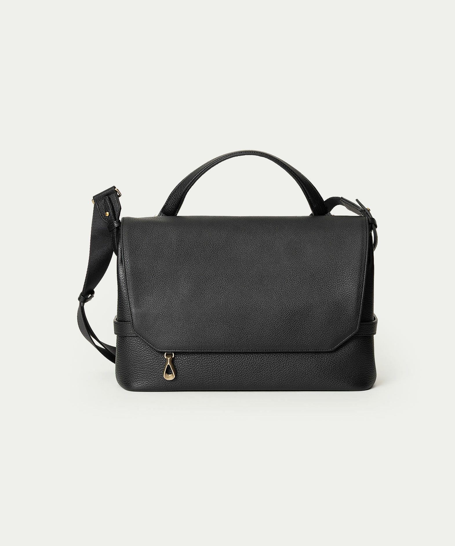 シュリンク フラップショルダーバッグ《Forward》 - Black - | ETiAM