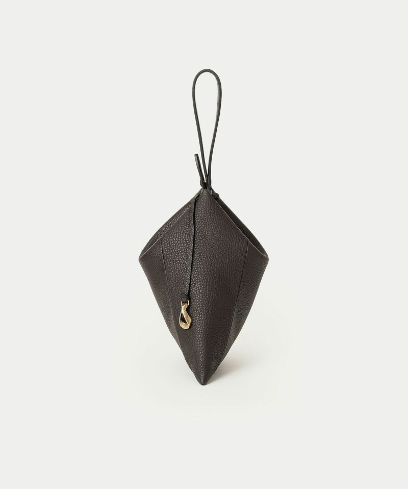 シュリンク トライアングルポーチ《Prism》 - Umber Brown -